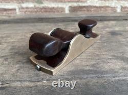 Vintage Brass & Rosewood Chariot Plane Woodworking Old Tool