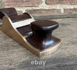 Vintage Brass & Rosewood Chariot Plane Woodworking Old Tool