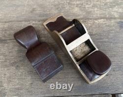 Vintage Brass & Rosewood Chariot Plane Woodworking Old Tool