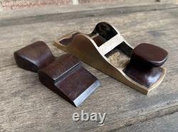 Vintage Brass & Rosewood Chariot Plane Woodworking Old Tool