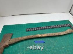 Vintage Broad Axe with Curved Hickory Handle Barn Find Woodworking Tool
