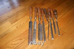 Vintage Buck Bros Wood Working Chisels Carving lot of 8 tools