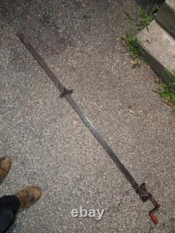Vintage C. T. Co. 72 Ft Bar Clamp Heavy Duty Woodworking Tool Red Handle