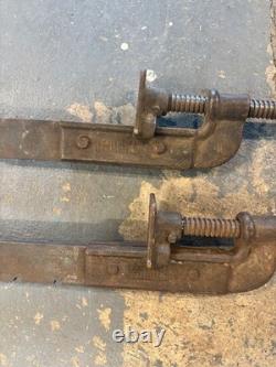 Vintage C. T. Co, E. C. Stearns, & Wetzler Bar Clamps Early 1940s Woodworking