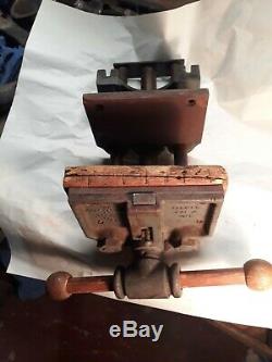 Vintage Chas Parker No. 445W 7in Quick Release Woodworking Vise