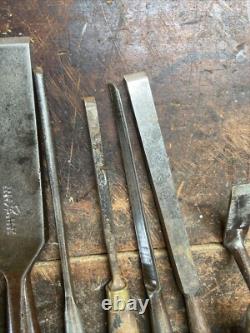 Vintage Chisel Lot Buck, Samson, Sheffield, Santo, Etc. Woodworking Chisel Lot