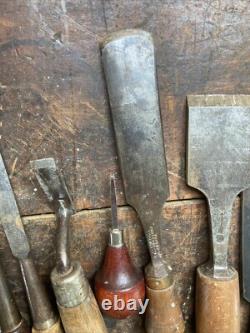 Vintage Chisel Lot Buck, Samson, Sheffield, Santo, Etc. Woodworking Chisel Lot