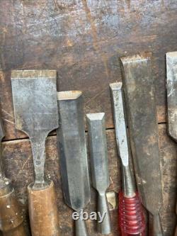 Vintage Chisel Lot Buck, Samson, Sheffield, Santo, Etc. Woodworking Chisel Lot