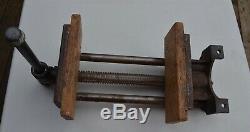 Vintage Columbian Vise Mfg #1R Woodworkers Vice 7 Jaws Heavy Duty
