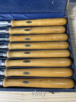 Vintage Craftsman Carving Chisels Set Of 8 Pieces Woodworking Turning Lathe