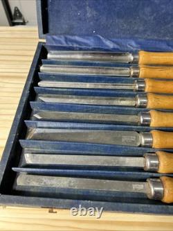 Vintage Craftsman Carving Chisels Set Of 8 Pieces Woodworking Turning Lathe