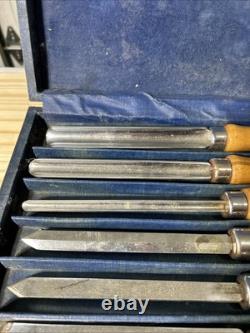 Vintage Craftsman Carving Chisels Set Of 8 Pieces Woodworking Turning Lathe