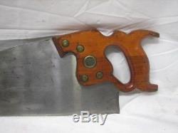 Vintage Disston D-8 7 pt Hand Saw Wood Tool Rip/Crosscut Carpenter's Woodworking