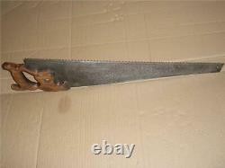 Vintage Disston Hand Rip Saw Canada 26 Blade 6 TPI Woodworking Tool Sharpened