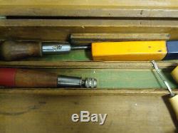 Vintage Economy Gentlemans Tool Box Wood Working Tools Chisel Lane Stanley Buck