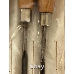 Vintage Footprint 6pc Carving Tool Set Sheffield England Chisels Woodworking