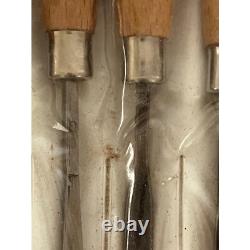 Vintage Footprint 6pc Carving Tool Set Sheffield England Chisels Woodworking