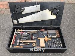 Vintage GTL Woodwork Carpentry Toolkit Complete & Contents Planes Chisels Saws