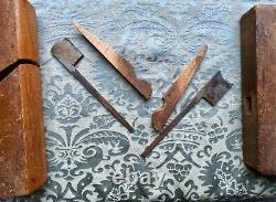 Vintage Greenfield Tool Co. Complete Wood Hollow Plane Woodworking Hand Tool Set