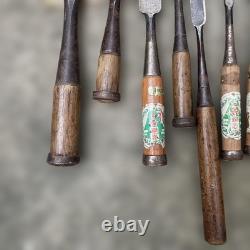 Vintage Japanese Chisel nomi Special Plane Chisel 10pcs Carpentry tool lot