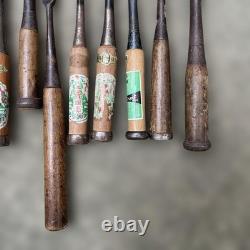 Vintage Japanese Chisel nomi Special Plane Chisel 10pcs Carpentry tool lot