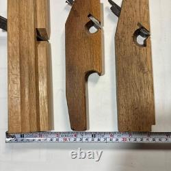 Vintage Japanese Hand Planes Kanna Set Lot of 3 Woodworking Tools