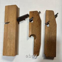 Vintage Japanese Hand Planes Kanna Set Lot of 3 Woodworking Tools