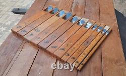 Vintage Japanese Molding Convex Hand Plane Carpentry Woodworking tools lot of 11