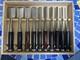 Vintage Japanese Shinogi Chisels Set 10pcs Woodworking Tools In Wooden Box #2112