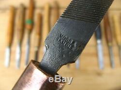 Vintage Large Woodturning Chisels woodwork carpentry crown cryo marples x 13