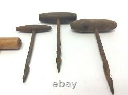 Vintage Lot Used Carpentry Woodworking Drill Auger Bits Irwin 900 Screw Starters