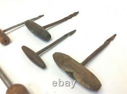 Vintage Lot Used Carpentry Woodworking Drill Auger Bits Irwin 900 Screw Starters