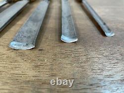 Vintage Marples Graduated Set of In-Cannell Paring Gouges Woodwork Chisel Tools