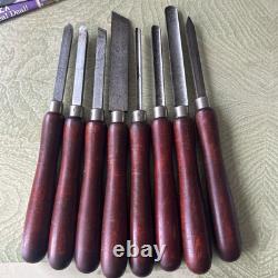 Vintage Millers Falls Woodworking Lathe Tools SETOF 8. 12-14 Numbers 1-8