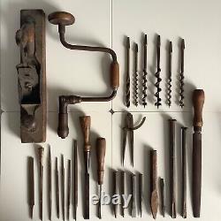 Vintage Original Lot of 27 Woodworking Tools Bailey Nichol Made in Chicago USA