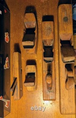 Vintage Original Wooden Woodworking Hand Planes Lot Collectible Carpentry Tools