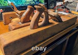 Vintage Original Wooden Woodworking Hand Planes Lot Collectible Carpentry Tools