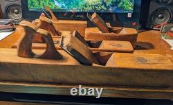 Vintage Original Wooden Woodworking Hand Planes Lot Collectible Carpentry Tools