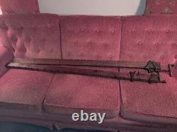 Vintage Pair Of 60 Inch Clean, Wooden & Cast Iron Bar Clamps, Woodworking