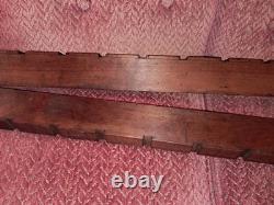 Vintage Pair Of 60 Inch Clean, Wooden & Cast Iron Bar Clamps, Woodworking