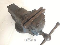 Vintage Parkinsons 5 Vice Carpentry Woodwork Clamp Old Cast Iron Vise Heav Duty