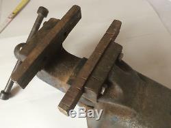 Vintage Parkinsons 5 Vice Carpentry Woodwork Clamp Old Cast Iron Vise Heav Duty