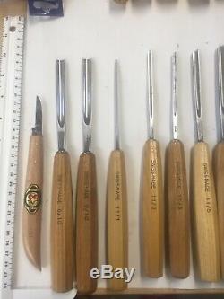 Vintage Pfeil Swiss Made Chisel 12 pc carving tools