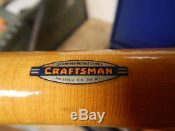 Vintage Polished Chrome Craftsman Wood Lathe Chisel Tools With Case Woodworking