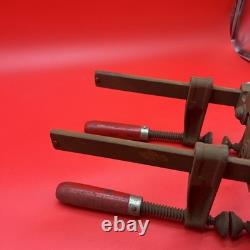 Vintage Rare Wetzler bar clamps under bench Vise / Clamps Tool For Wood Working