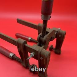 Vintage Rare Wetzler bar clamps under bench Vise / Clamps Tool For Wood Working