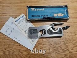 Vintage Record 041 Shoulder Rebate Plane with Original Box and Paperwork