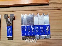 Vintage Record 050 Full Set 15 Cutters Combination Plane Woodwork Old Hand Tool