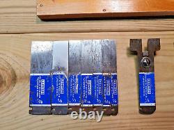 Vintage Record 050 Full Set 15 Cutters Combination Plane Woodwork Old Hand Tool