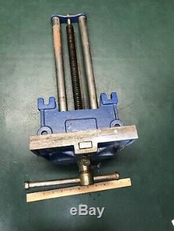 Vintage Record 52 1/2 D Quick Action Woodworking Vise, 9 Jaws, Made in England